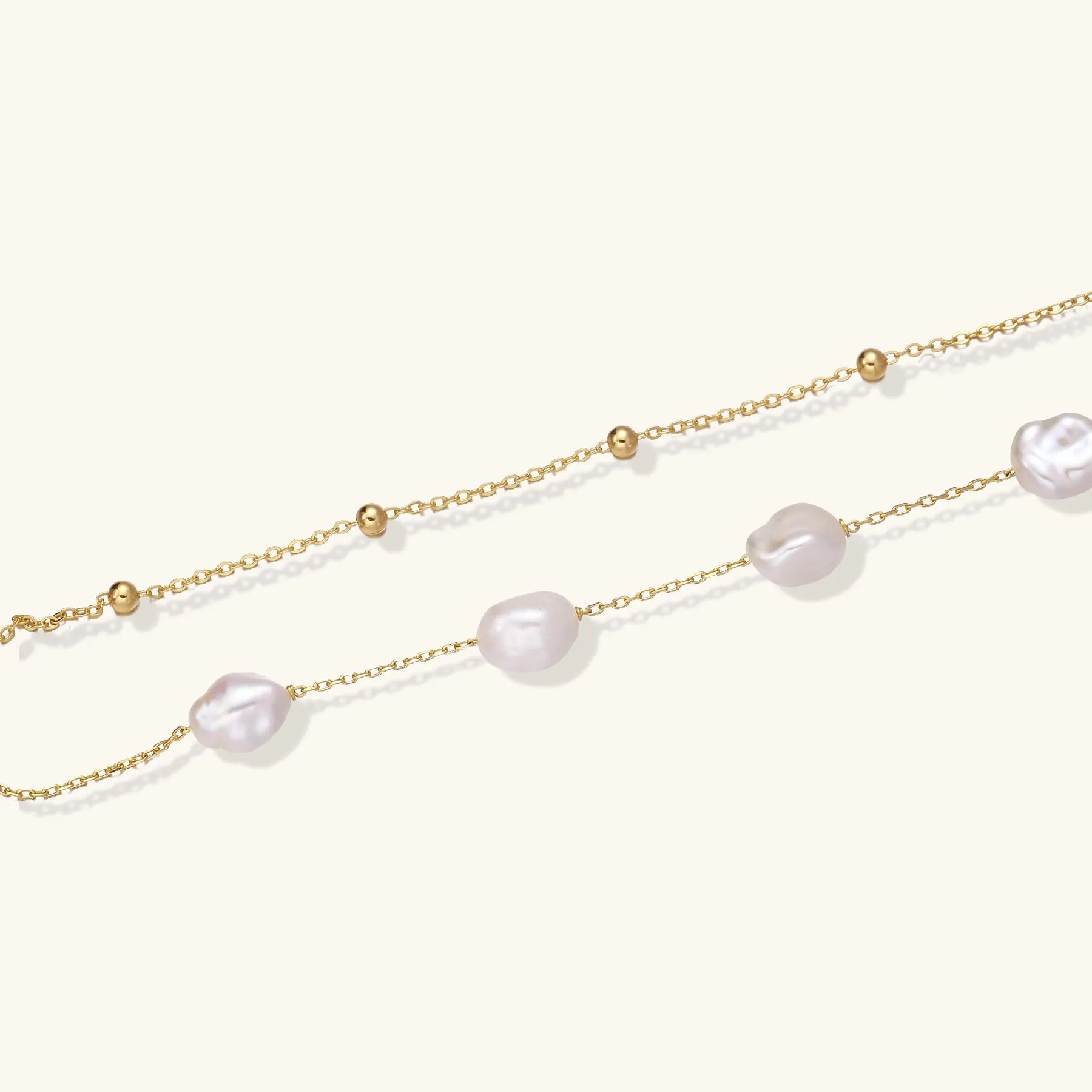 Baroque Pearl Layered Bracelet sold by Alex Evenings product image thumbnail 2