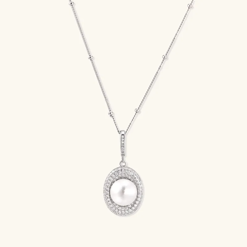 Pearl Halo Necklace sold by Alex Evenings