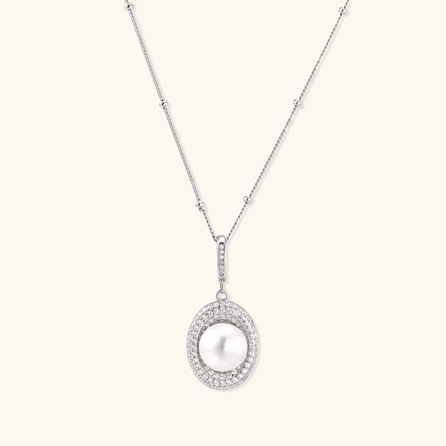 Pearl Halo Necklace sold by Alex Evenings