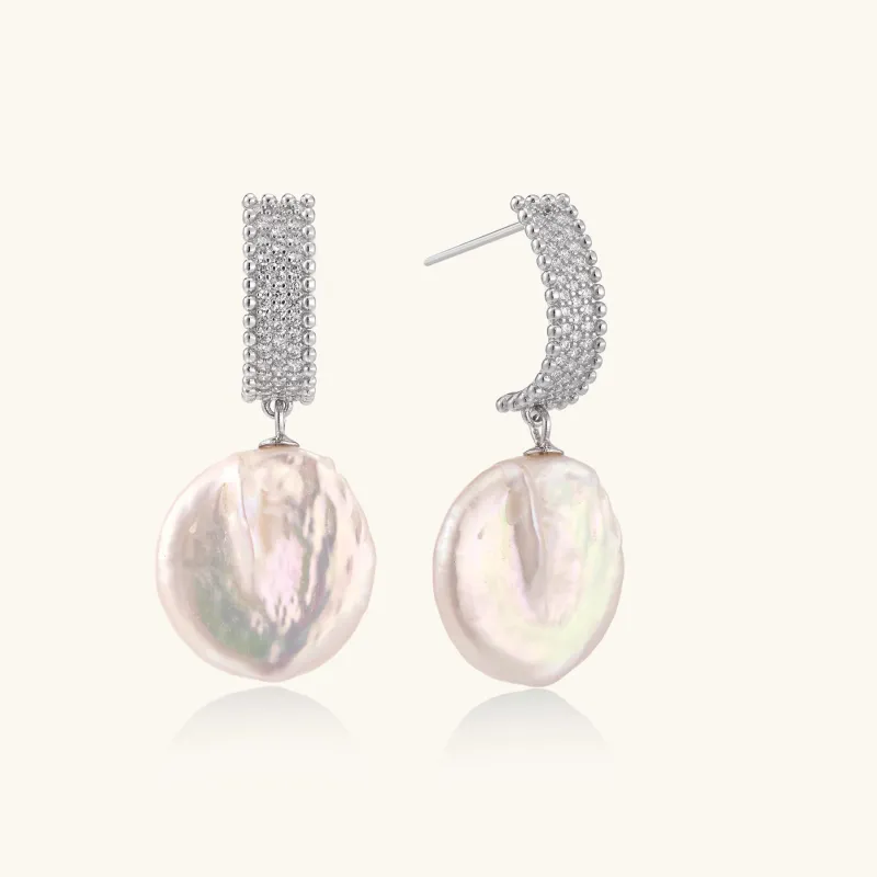 Baroque Pearl Drop Earrings sold by Alex Evenings