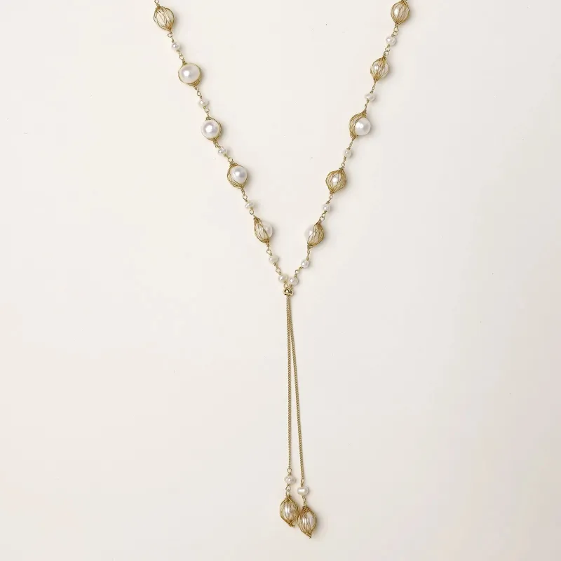 Golden Pearl Lariat sold by Alex Evenings