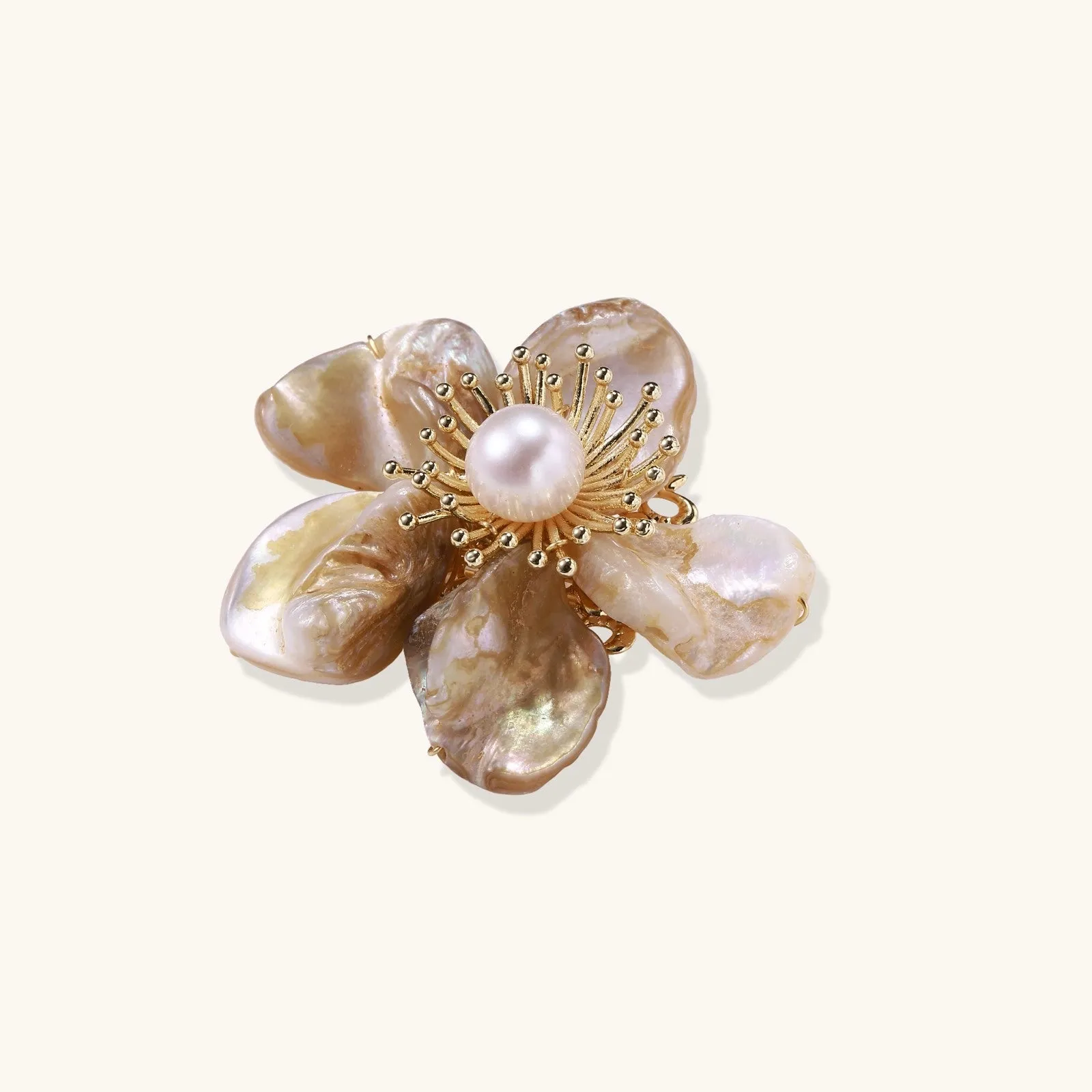 Golden Bloom Pearl Pin sold by Alex Evenings product image thumbnail 2