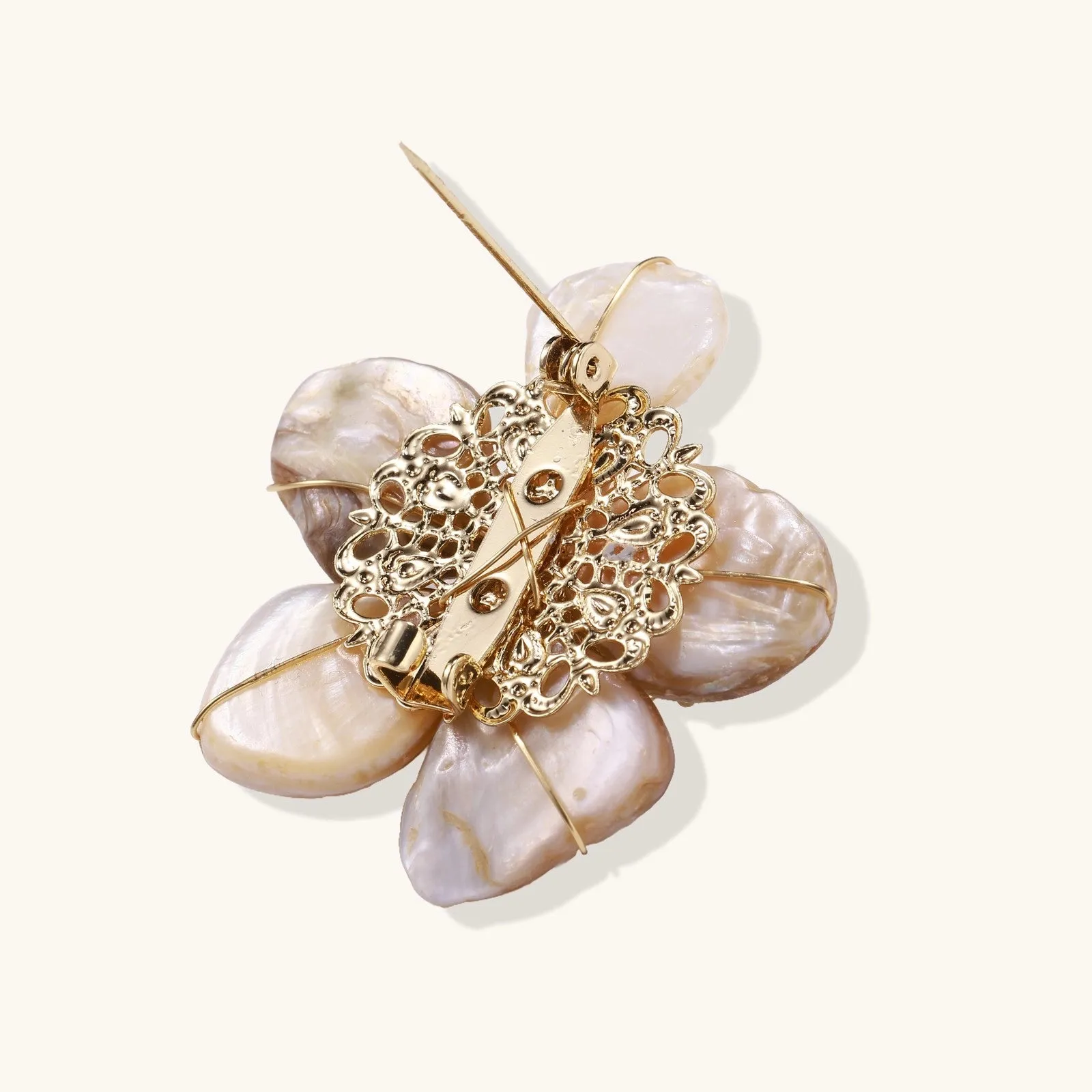 Golden Bloom Pearl Pin sold by Alex Evenings product image thumbnail 3
