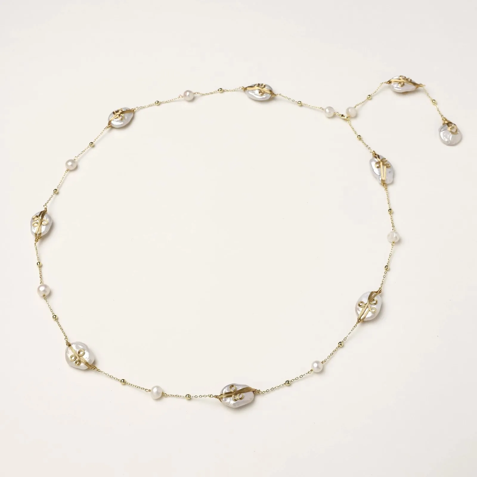 Baroque Pearl Garden Necklace sold by Alex Evenings product image thumbnail 2