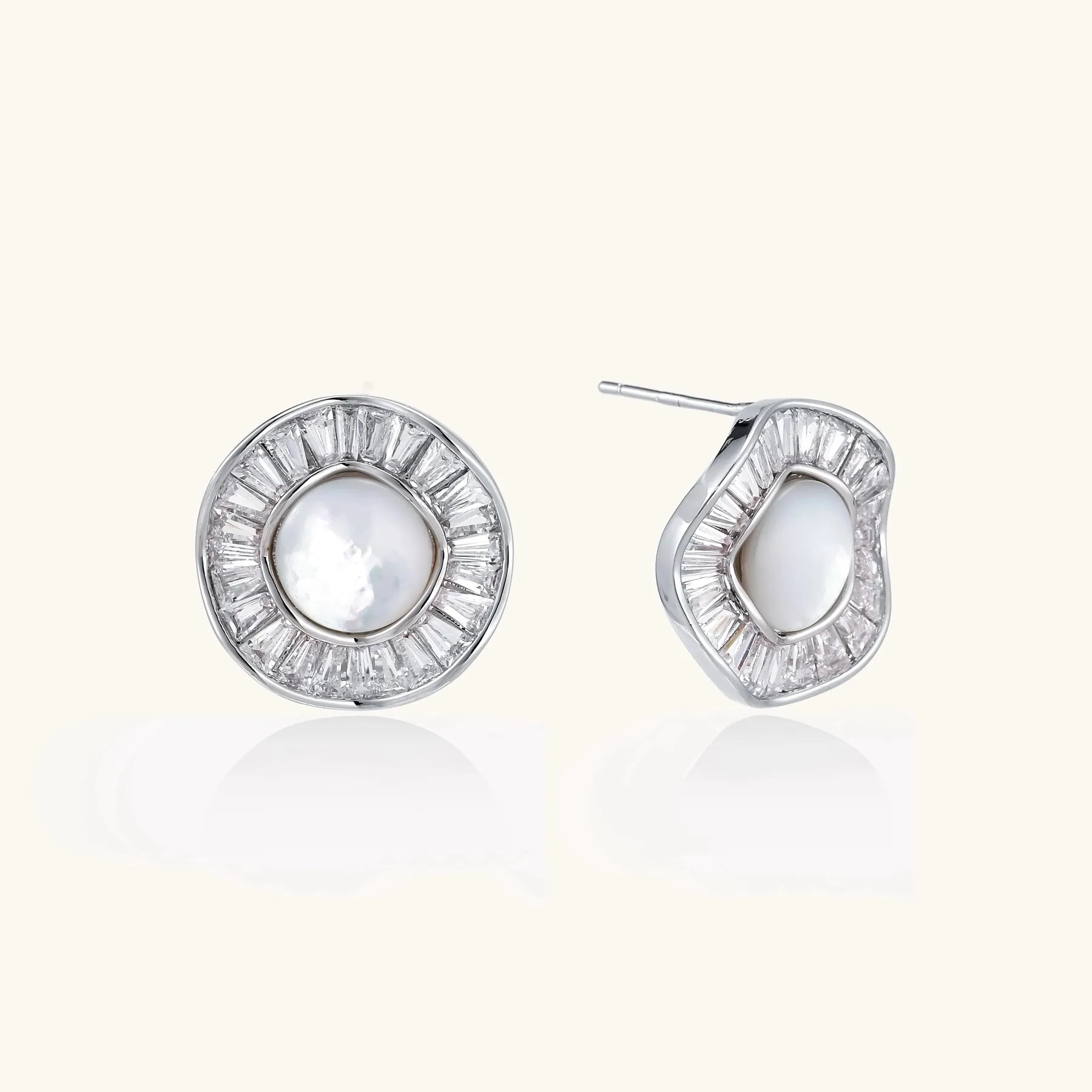 Sunburst Pearl Stud Earrings sold by Alex Evenings product image thumbnail 5