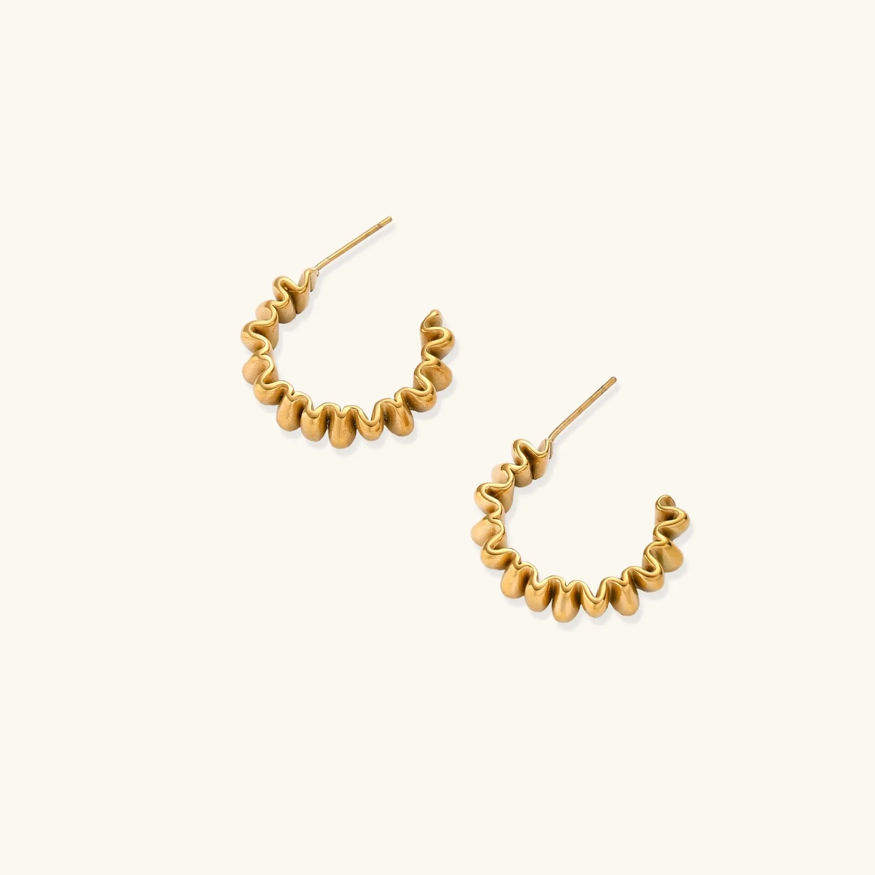Twisted Gold Hoops sold by Alex Evenings product image thumbnail 3