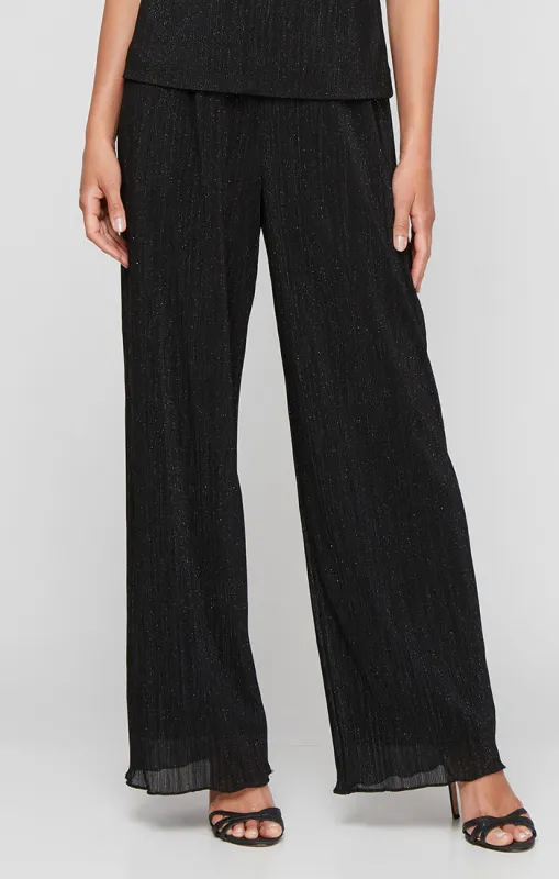 Regular - Straight Leg Glitter Mesh Pant made by Alex Evenings