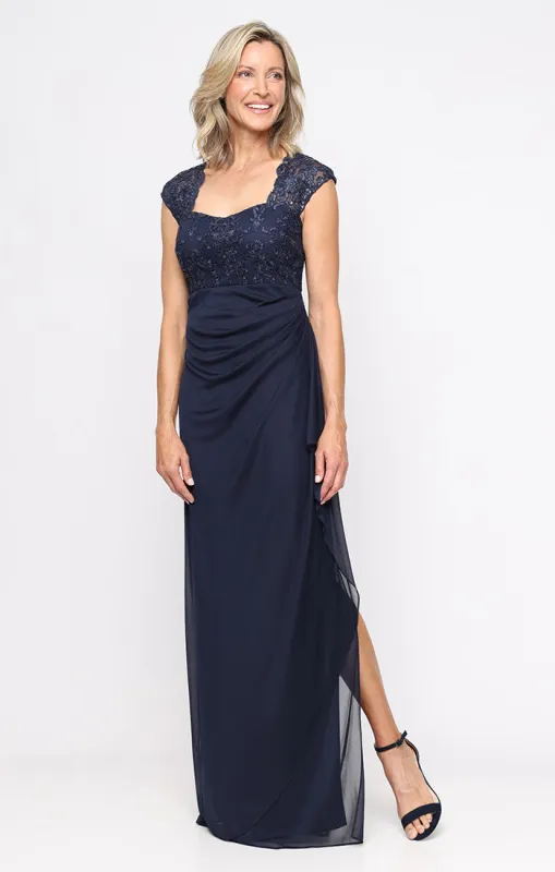 Empire Waist Dress with Sweetheart Neckline sold by Alex Evenings
