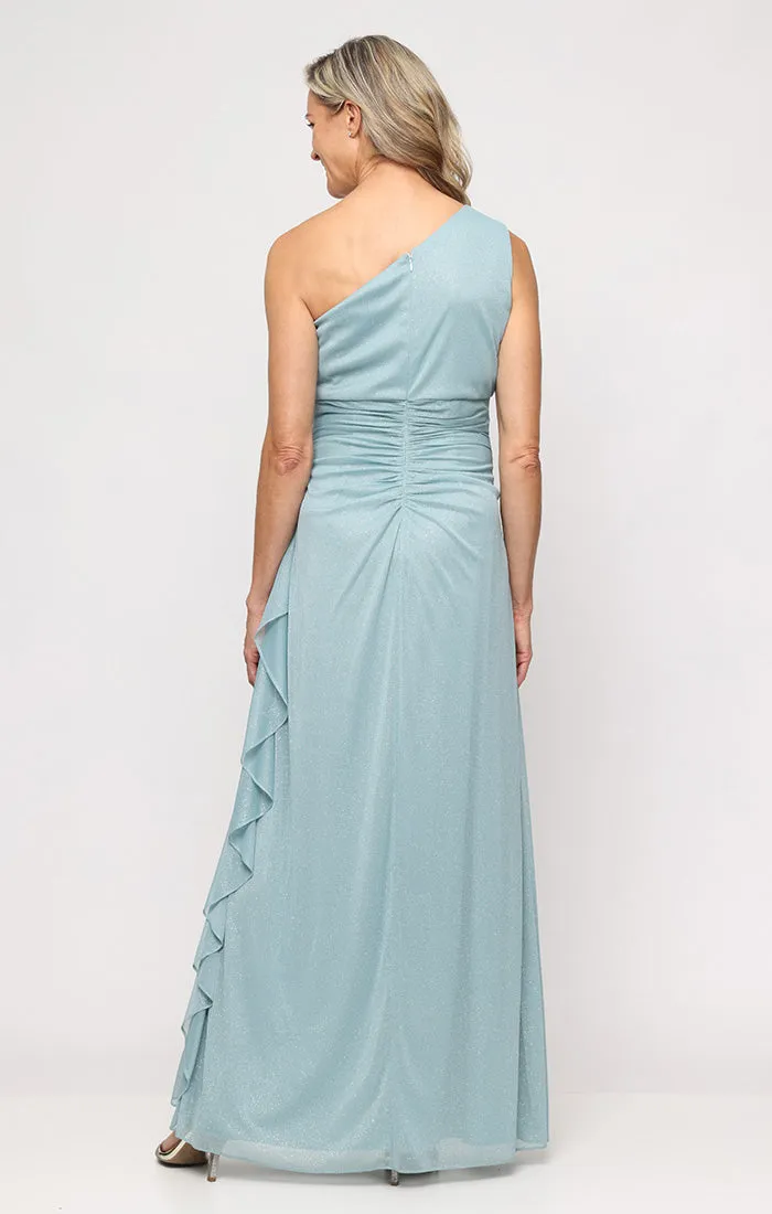 Glitter Mesh One Shoulder Gown sold by Alex Evenings product image thumbnail 3