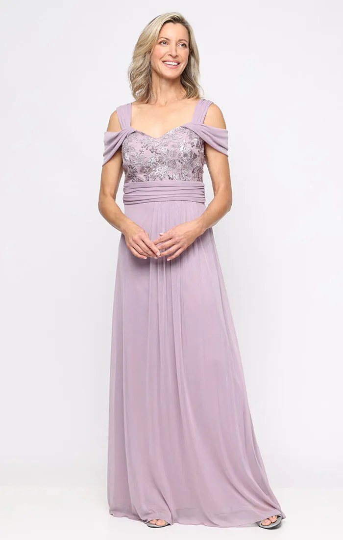 Empire Waist Cold Shoulder Gown sold by Alex Evenings