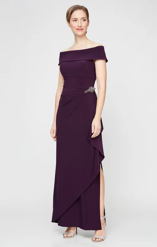 Regular - Nora Off-the-Shoulder Matte Jersey Dress sold by Alex Evenings