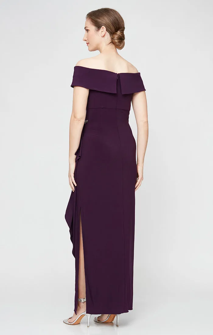 Regular - Nora Off-the-Shoulder Matte Jersey Dress sold by Alex Evenings product image thumbnail 2