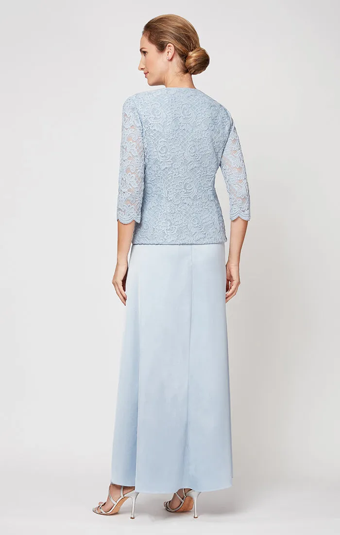 Petite Bethany Glitter Lace Jacket Dress sold by Alex Evenings product image thumbnail 3