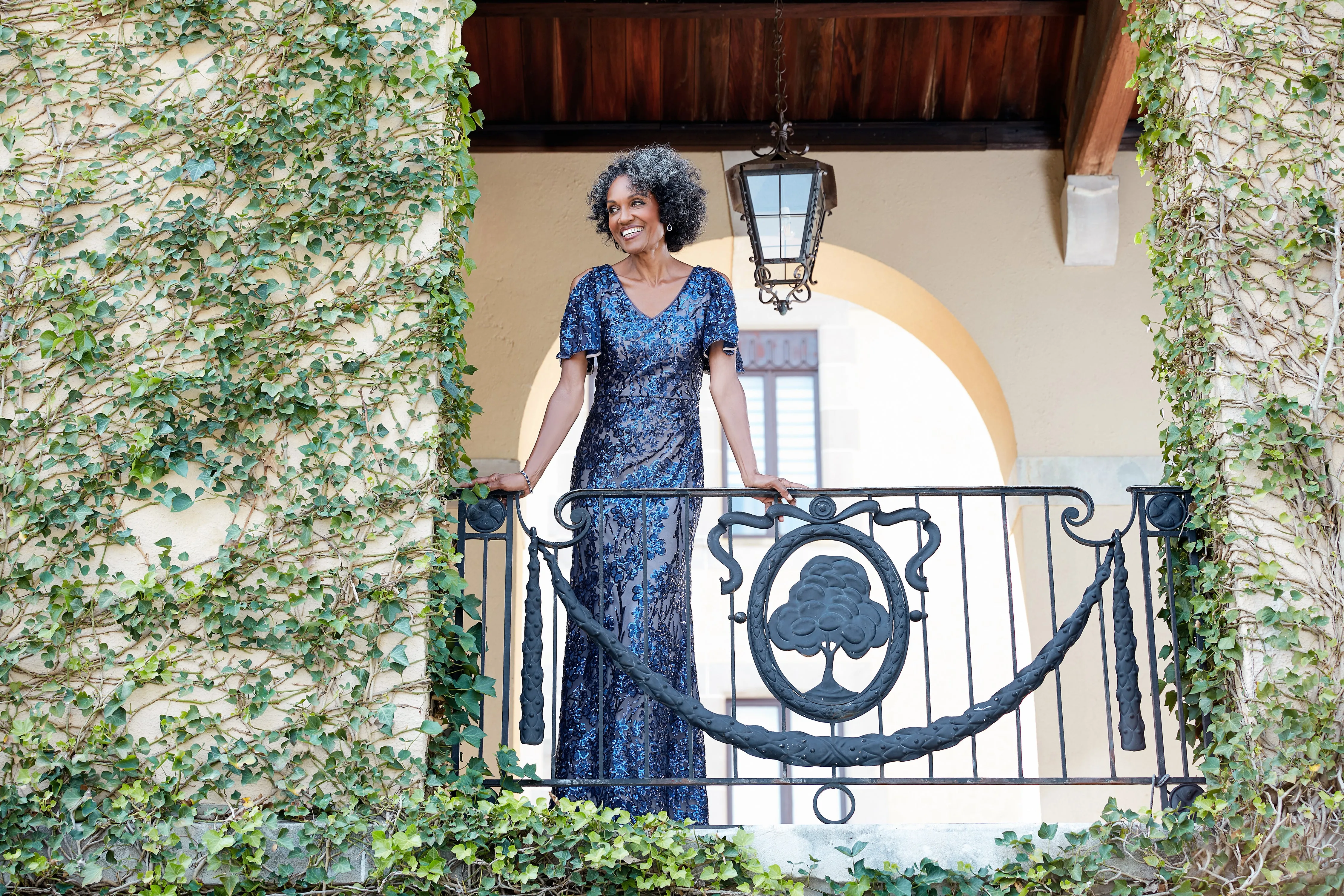 Caroline Flutter Sleeve Sequin Gown sold by Alex Evenings product image thumbnail 5