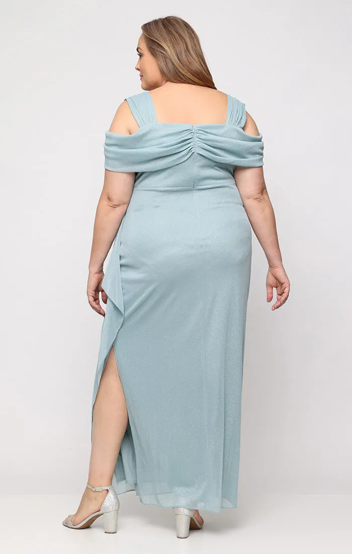 Plus Hannah Glitter Mesh Gown sold by Alex Evenings product image thumbnail 3