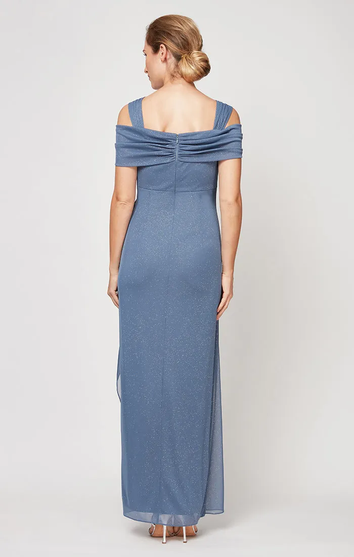 Petite Hannah Glitter Mesh Gown sold by Alex Evenings product image thumbnail 2