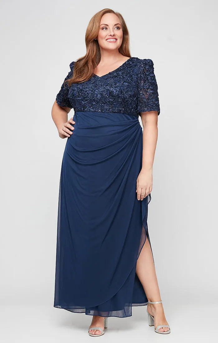 Plus Rebecca Puff Sleeve Detail Dress sold by Alex Evenings product image thumbnail 4