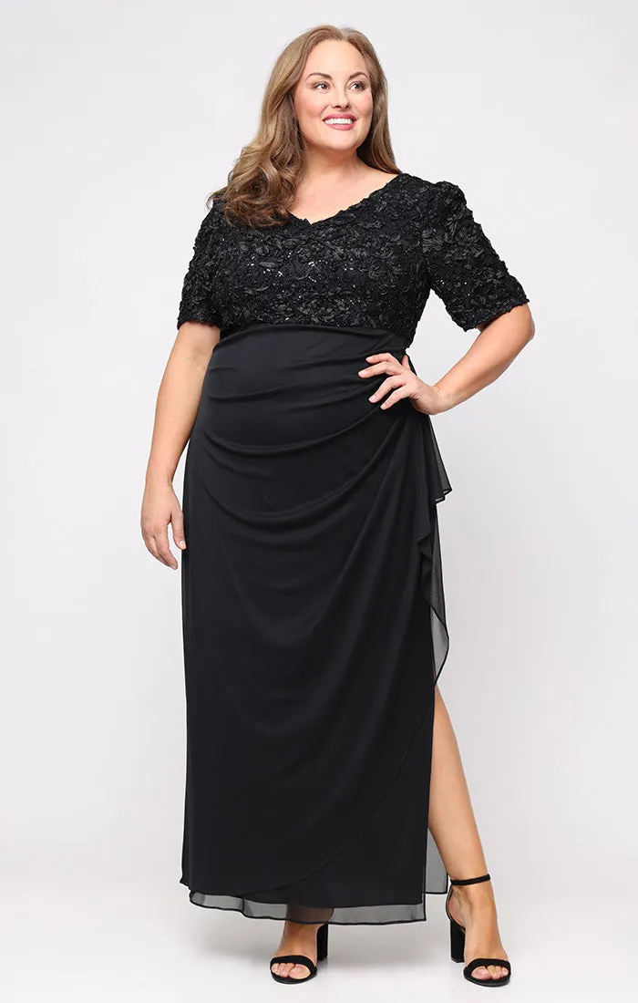 Plus Rebecca Puff Sleeve Detail Dress sold by Alex Evenings