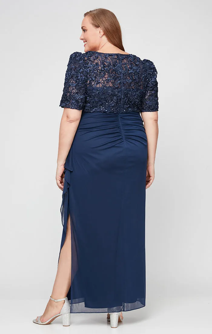 Plus Rebecca Puff Sleeve Detail Dress sold by Alex Evenings product image thumbnail 5