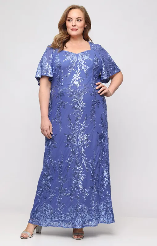 Plus Ella Sequin Gown sold by Alex Evenings