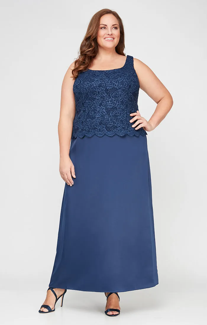 Plus Bethany Glitter Lace Jacket Dress sold by Alex Evenings product image thumbnail 2