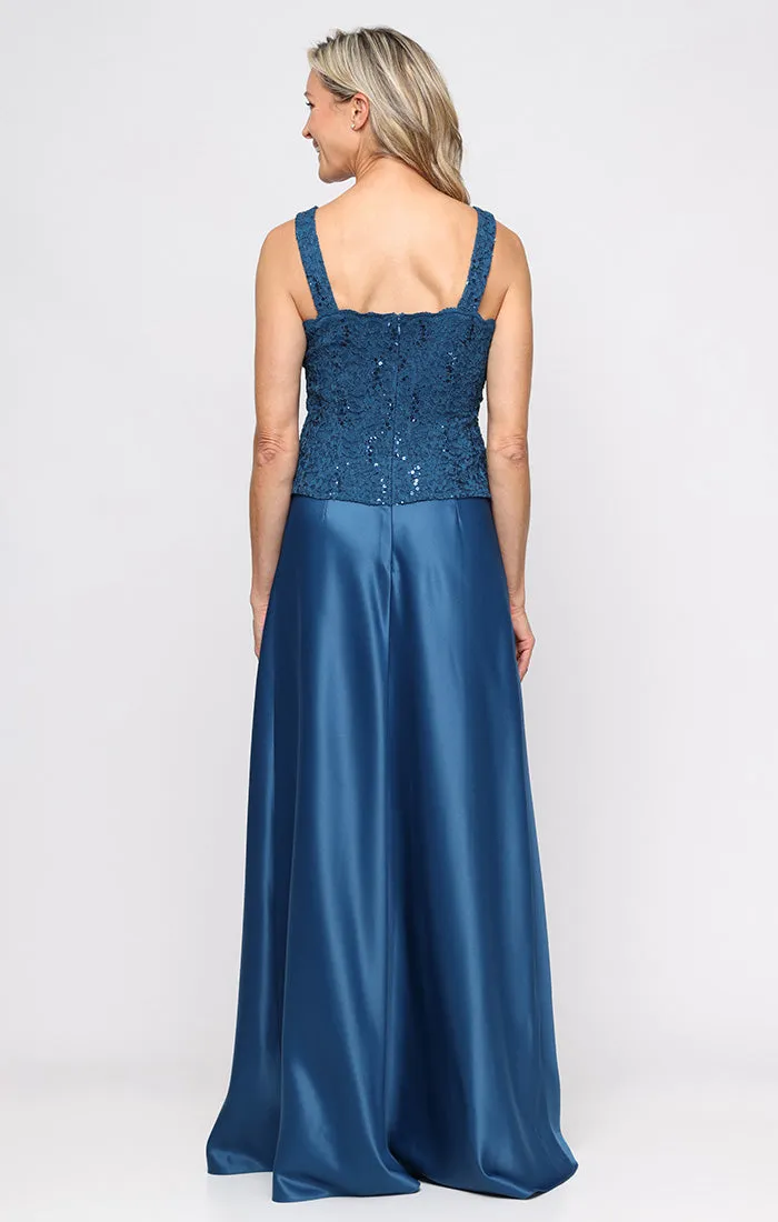 Regular - Lace & Satin Gown with Sheer 3/4 Sleeve Scalloped Lace Jacket sold by Alex Evenings product image thumbnail 5