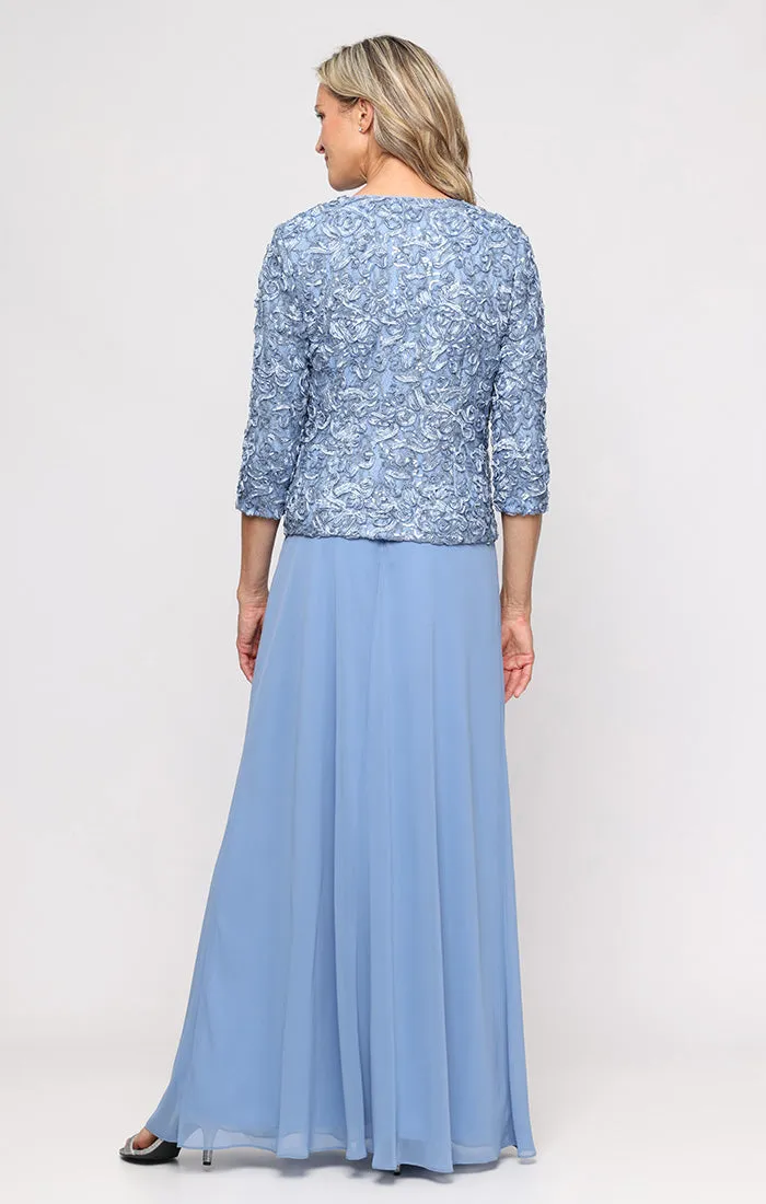 Empire Waist Dress With Open Soutache Jacket sold by Alex Evenings product image thumbnail 4
