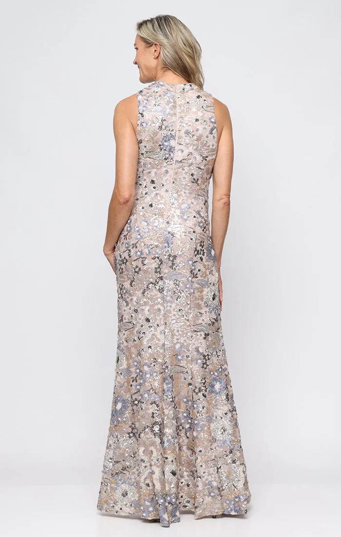Phoebe Floral Sequin Gown sold by Alex Evenings product image thumbnail 3