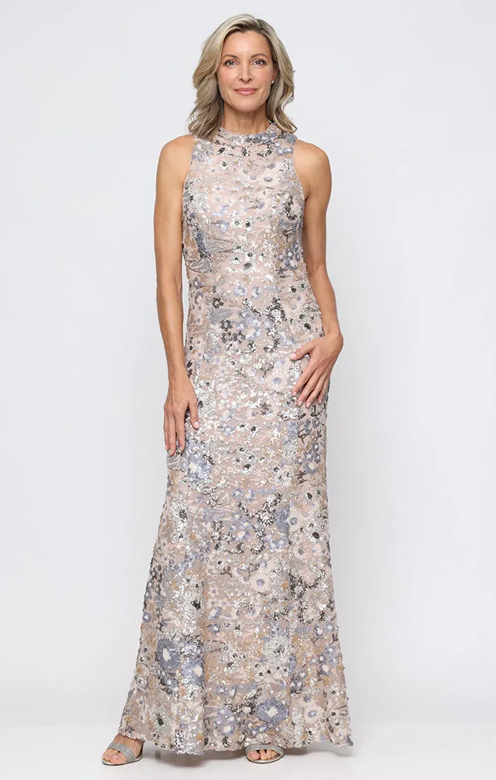 Phoebe Floral Sequin Gown sold by Alex Evenings