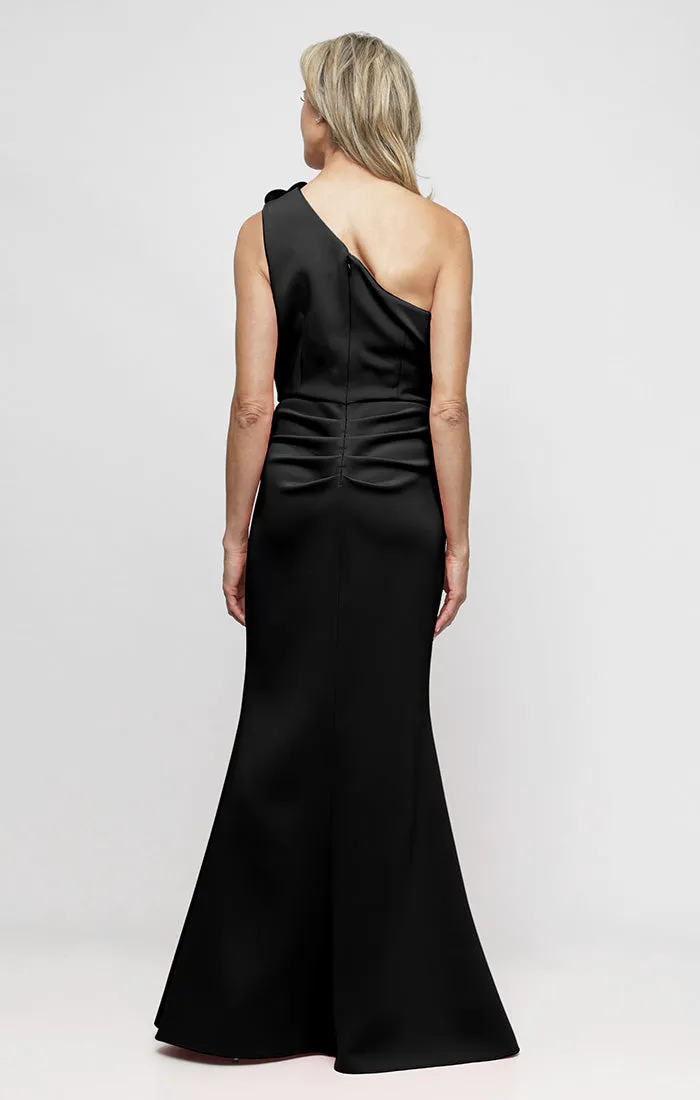 Long Stretch Crepe One Shoulder Dress sold by Alex Evenings product image thumbnail 3