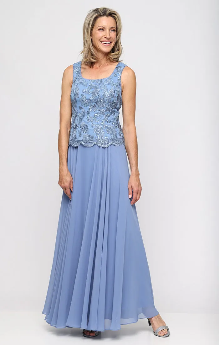 Petite Long Mock Jacket Dress with Scoop Neckline sold by Alex Evenings product image thumbnail 3