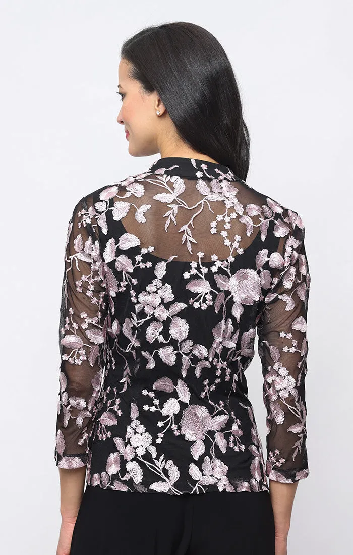 3/4 Sleeve Embroidered Twinset sold by Alex Evenings product image thumbnail 3