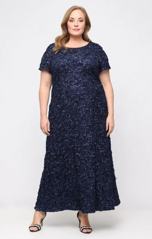 Plus Tiffany Soutache Sequin Lace Dress made by Alex Evenings