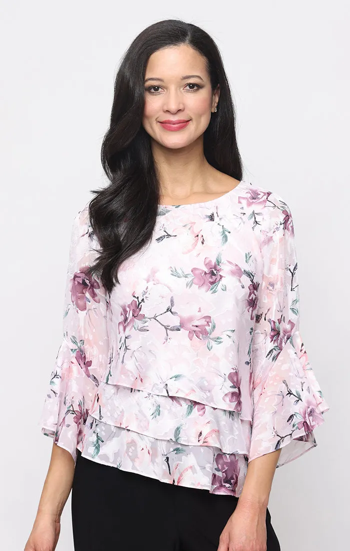 Petite Bell Sleeve Blouse sold by Alex Evenings