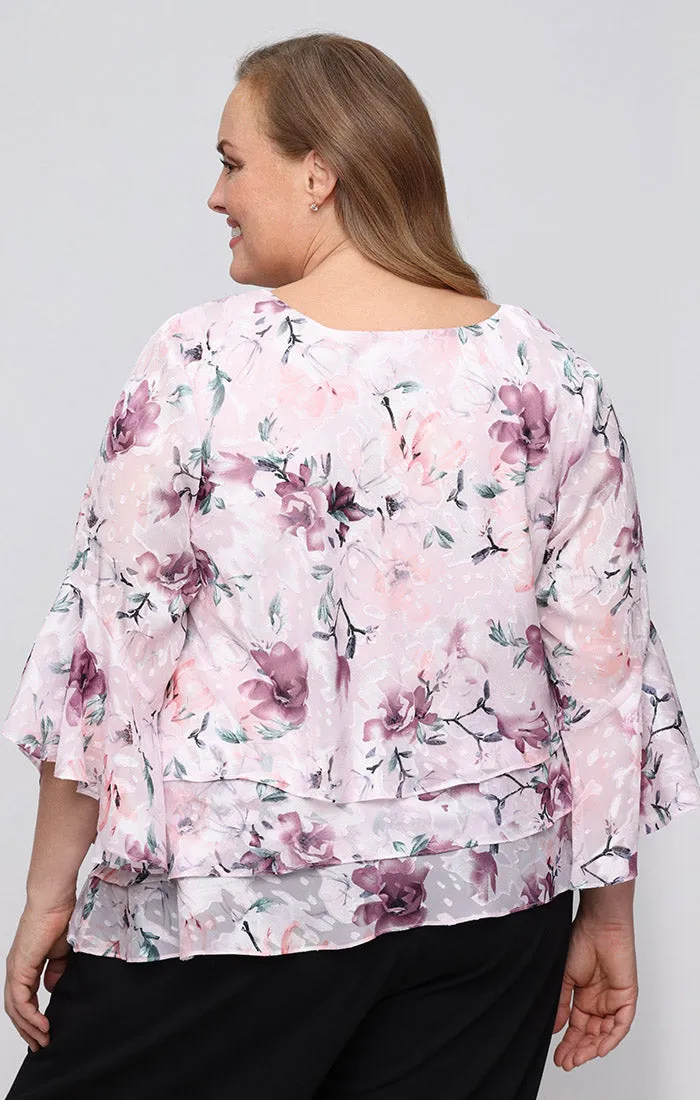 Plus Bell Sleeve Blouse sold by Alex Evenings product image thumbnail 2