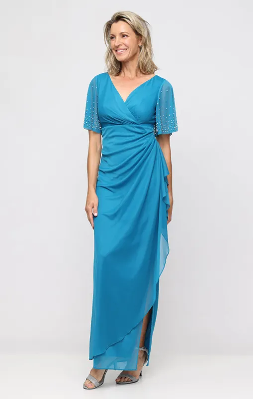 Plus - Layla Long Empire Waist Dress made by Alex Evenings