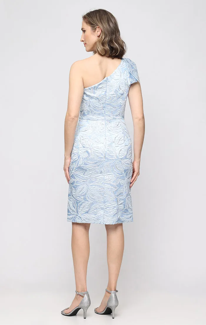 Regular - Jacquard One-Shoulder Cocktail Dress sold by Alex Evenings product image thumbnail 3