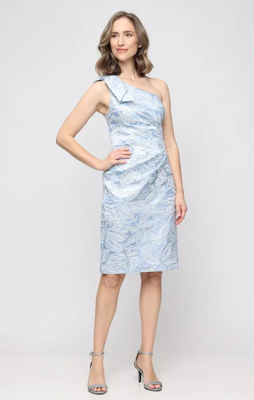 Regular - Jacquard One-Shoulder Cocktail Dress made by Alex Evenings