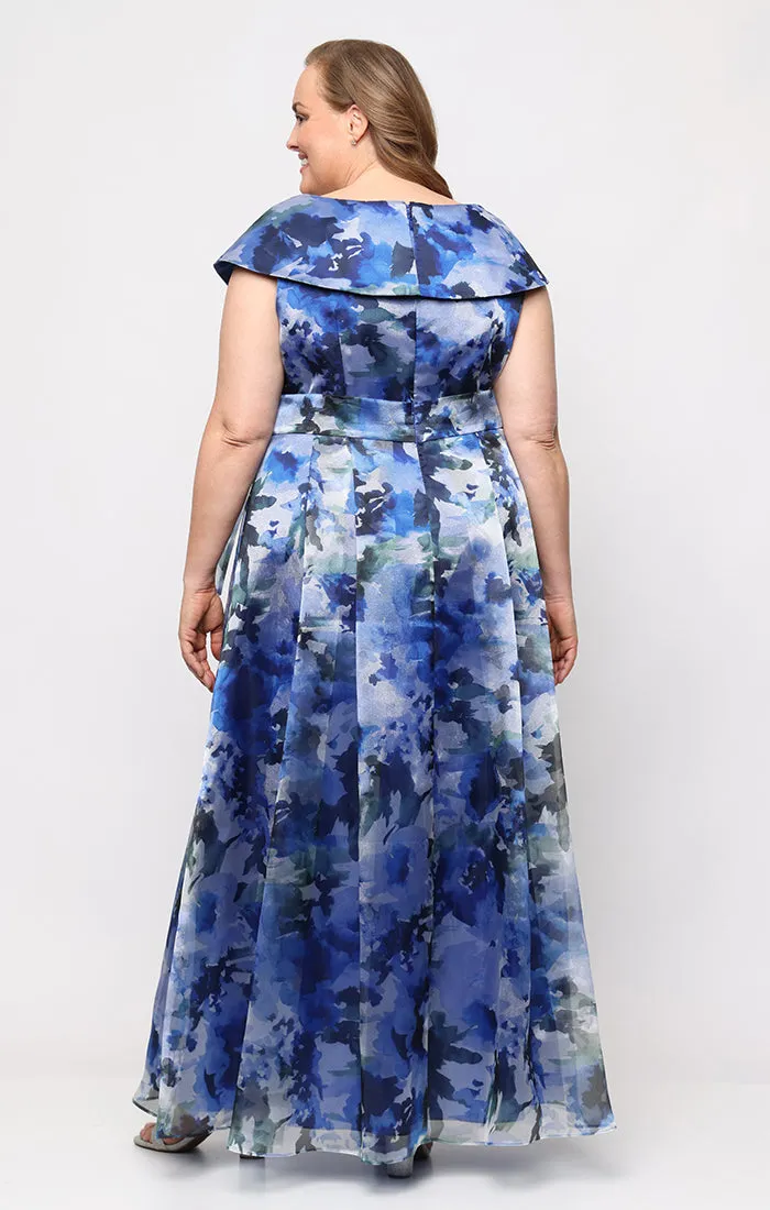 Plus Stacey Floral Organza Ballgown sold by Alex Evenings product image thumbnail 3