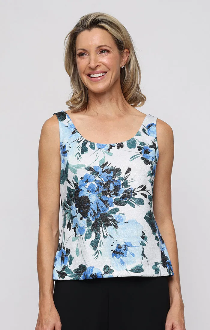 Plus Metallic Knit Floral Twinset sold by Alex Evenings product image thumbnail 2