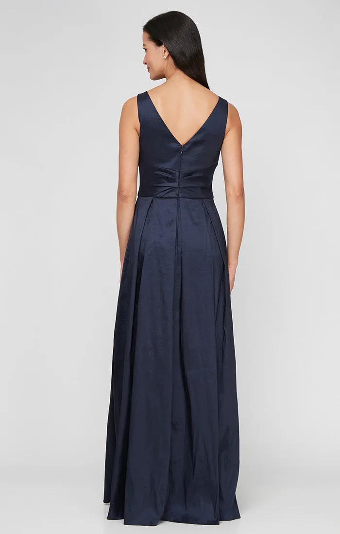 Stretch Taffeta Sleeveless Gown with V-Neckline sold by Alex Evenings product image thumbnail 3