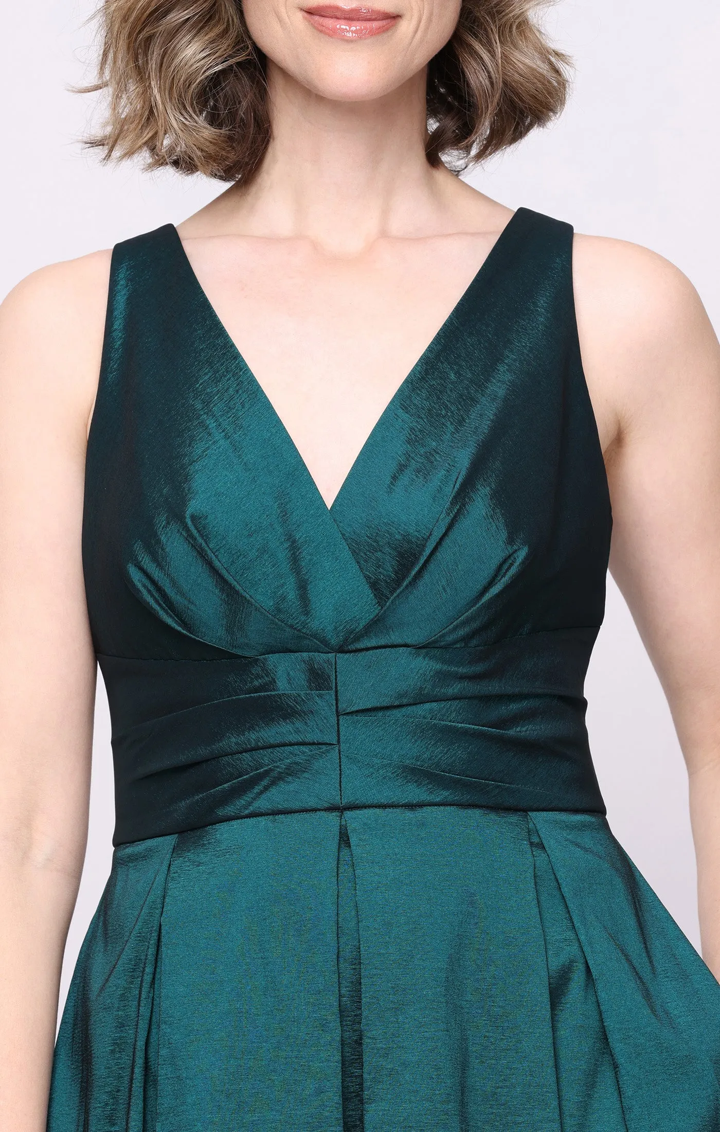 Stretch Taffeta Sleeveless Gown with V-Neckline sold by Alex Evenings product image thumbnail 5