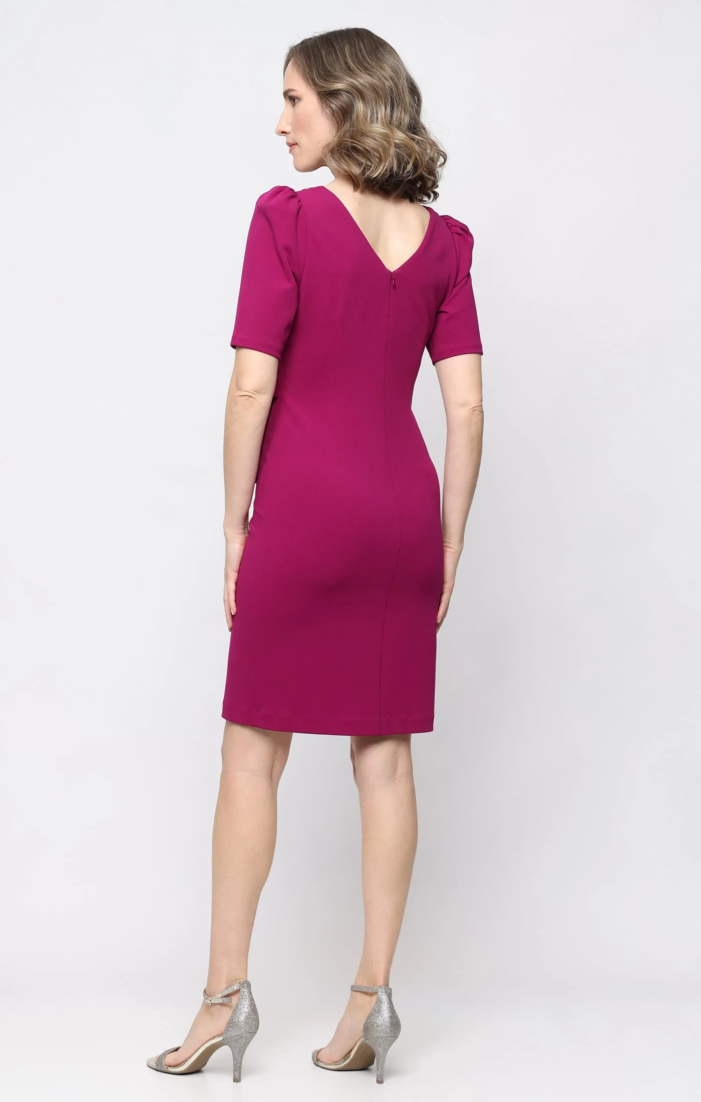 Stretch Crepe Sheath Dress sold by Alex Evenings product image thumbnail 3