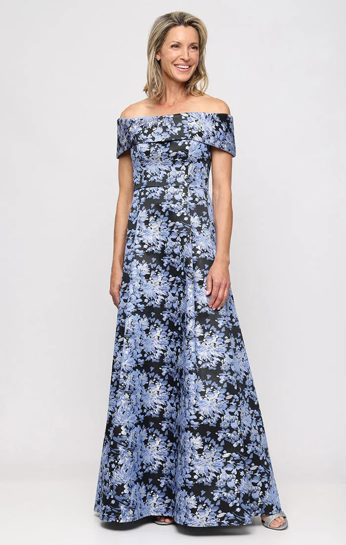 Floral Jacquard Ballgown sold by Alex Evenings product image thumbnail 3