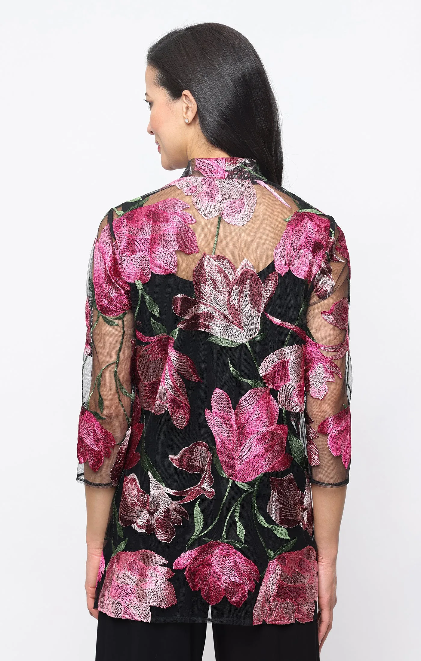 3/4 Sleeve Embroidered Tulle Twinset sold by Alex Evenings product image thumbnail 3