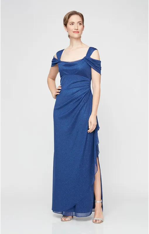 Regular - Hannah Glitter Mesh Gown made by Alex Evenings