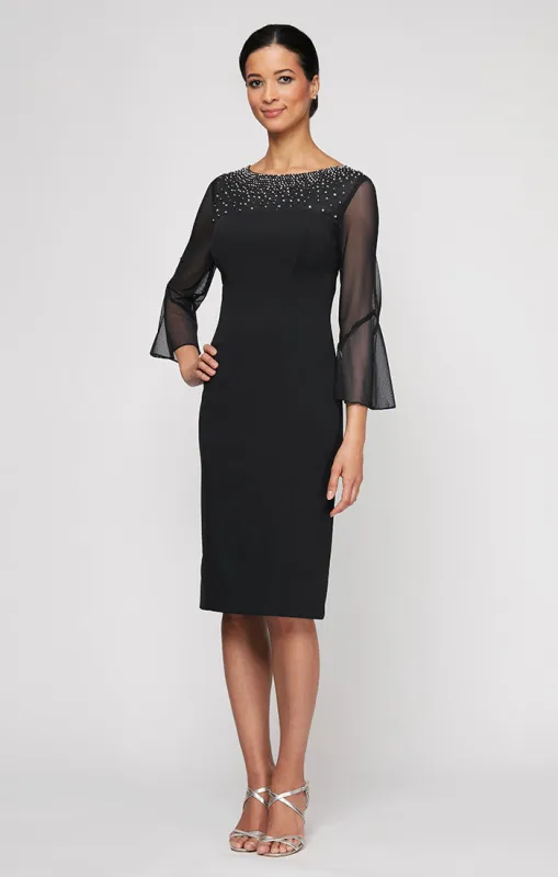 Regular - Gabrielle Bell Sleeved Crepe Dress made by Alex Evenings