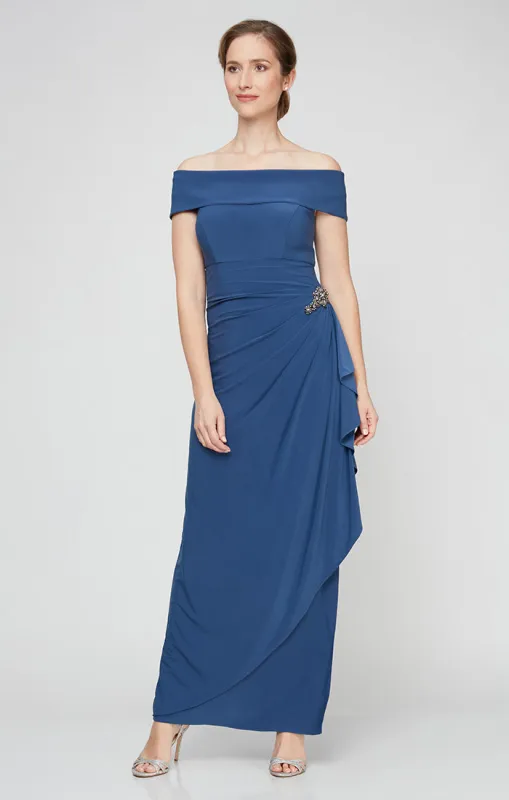 Regular - Nora Off-the-Shoulder Matte Jersey Dress made by Alex Evenings