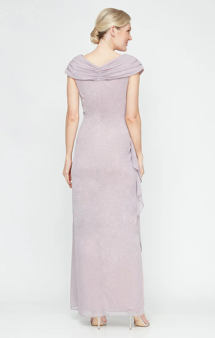 Regular - Jessica Glitter Mesh Dress with L-Neckline sold by Alex Evenings product image thumbnail 2