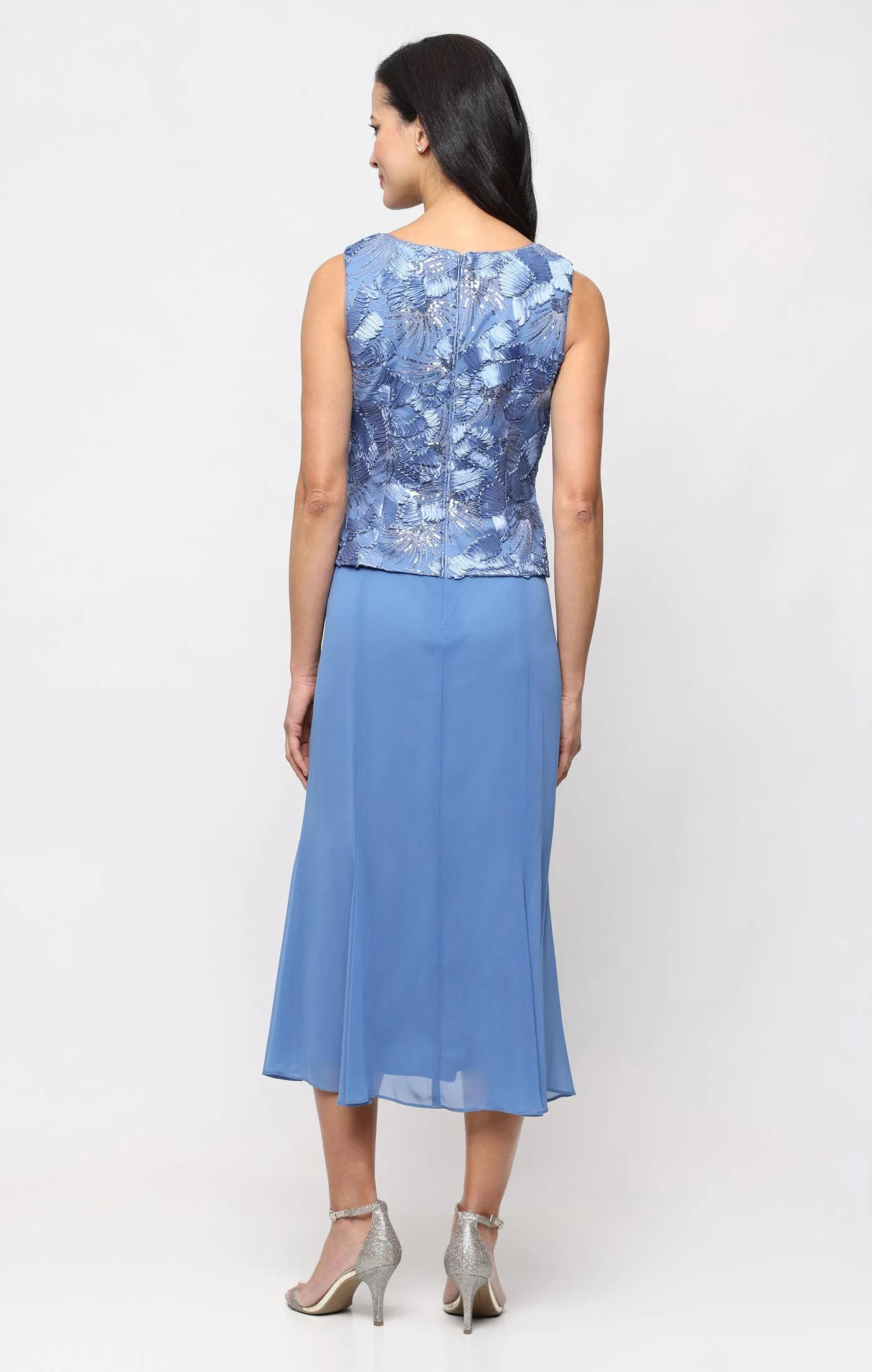 Tea Length Soutache Jacket Dress sold by Alex Evenings product image thumbnail 4